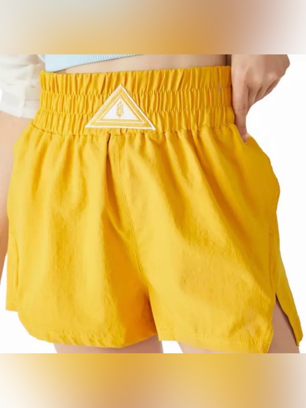 FP Movement "Next Round" shorts in a sunny yellow small